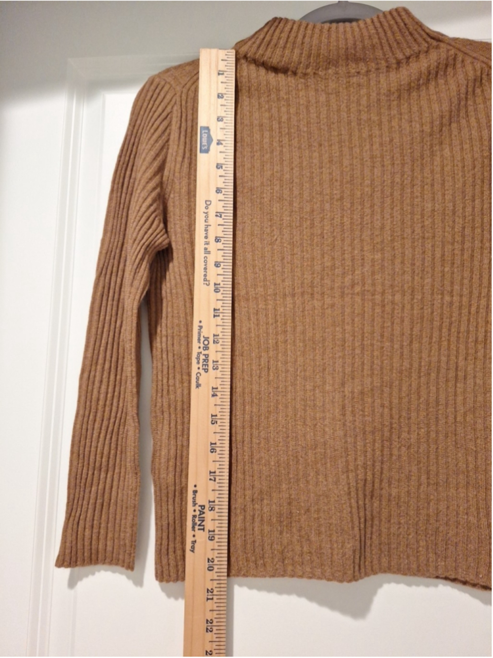 NWT Vince Sweater Womens S Brown Cashmere Silk Mock Neck Ribbed Knit Pullover - Picture 9 of 10